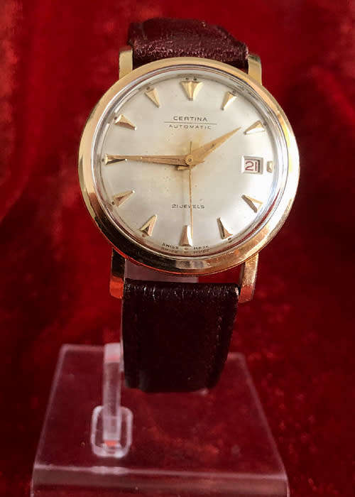 VINTAGE CERTINA AUTO WINDING MEN'S WATCH, GOLD PLATED, C 1955