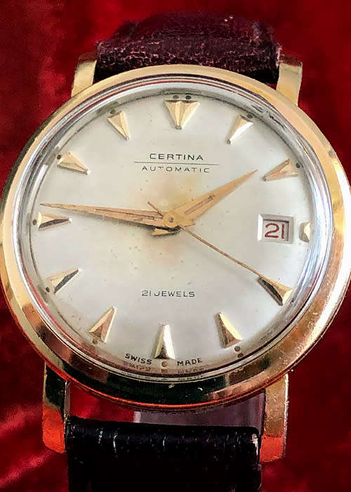 VINTAGE CERTINA AUTO WINDING MEN'S WATCH, GOLD PLATED, C 1955
