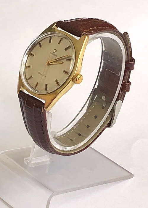 VINTAGE OMEGA GENEVE MEN'S WATCH, MANUAL WINDING, GOLD PLATED CASE CAL. 601