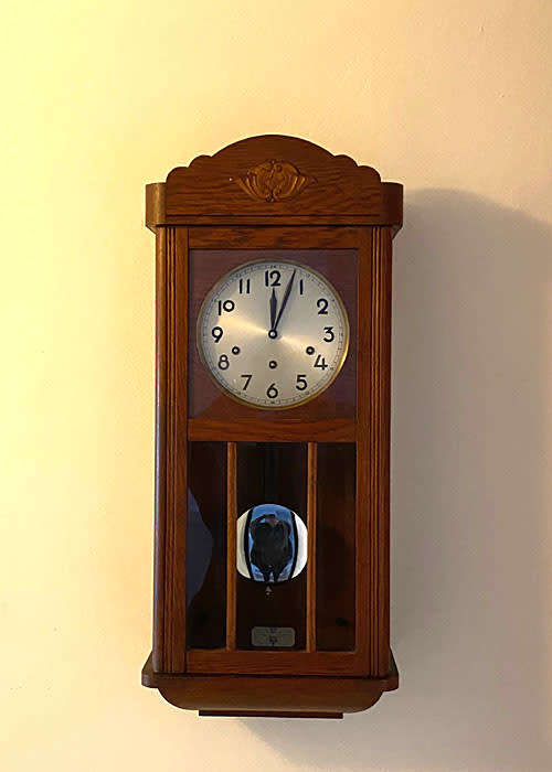ANTIQUE JUNGHANS WESTMINSTER CHIME WALL CLOCK W64 C 1950 IN PERFECT CONDITIONS