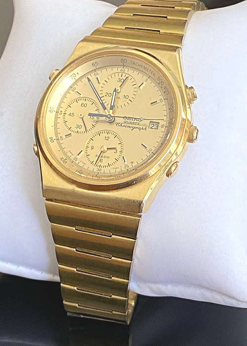 Vintage Seiko Chronograph Alarm Gents Watch, Quartz, 7T32-7A20