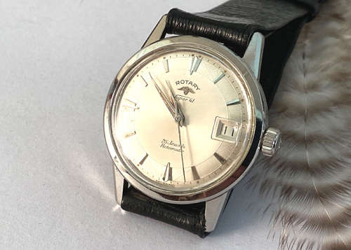 Vintage Rotary Super 41 Automatic Mens Watch, 25 Jewels Rotomatic Super Compressor