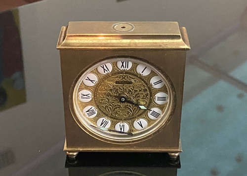 Bulova German Made Alarm Clock, 7 Jewels, Solid Brass for Spares OR Repairs