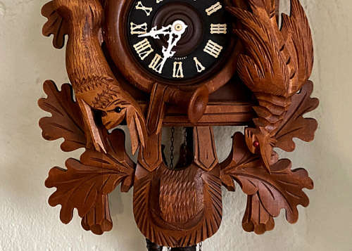Very Big Antique Cuckoo Clock from West Germany, 24 Hour Winding, Like New