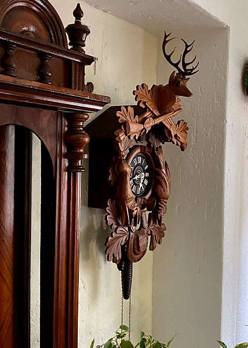 Very Big Antique Cuckoo Clock from West Germany, 24 Hour Winding, Like New