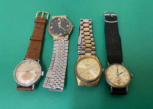Vintage Men`s Watches for Repairs or Spares, Orient, Osco Auto, Rotary, Some Working