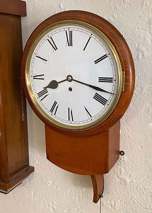 Rare Antique Station Clock, Chain Driven Fusee Movement from the  19th Century, Highly Collectable