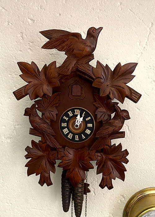 Big Cuckoo Clock from the Black Forest, Made by August Schwer c 1940`s, Serviced