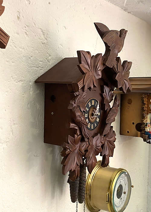 Big Cuckoo Clock from the Black Forest, Made by August Schwer c 1940`s, Serviced