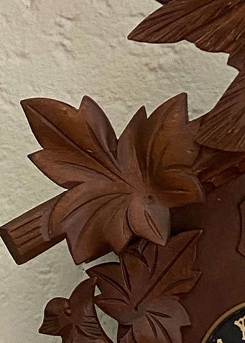 Big Cuckoo Clock from the Black Forest, Made by August Schwer c 1940`s, Serviced