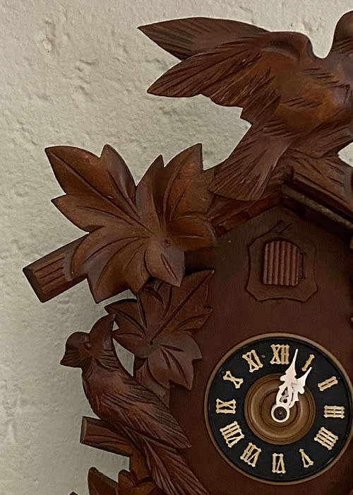 Big Cuckoo Clock from the Black Forest, Made by August Schwer c 1940`s, Serviced