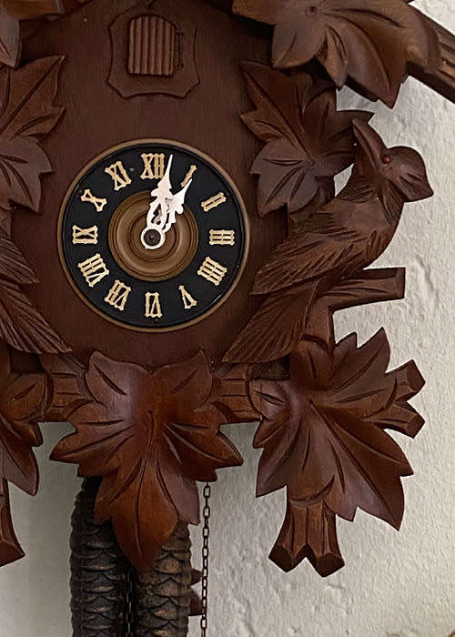 Big Cuckoo Clock from the Black Forest, Made by August Schwer c 1940`s, Serviced
