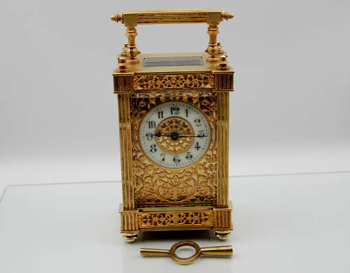 Antique French Duverdrey and Bloquel Carriage Clock, Serviced