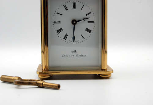 Rare Matthew Norman Carriage Clock, 11 Jewels, Serviced