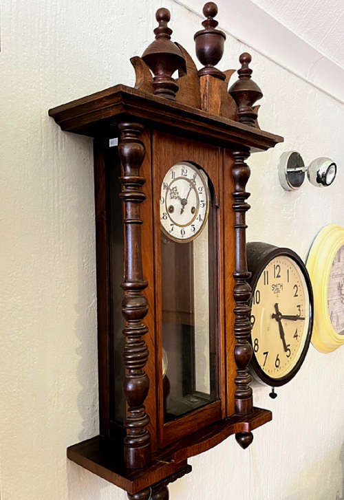 Antique Gustav Becker Wall Clock from late 1800`s, Chiming, 8 Days Winding
