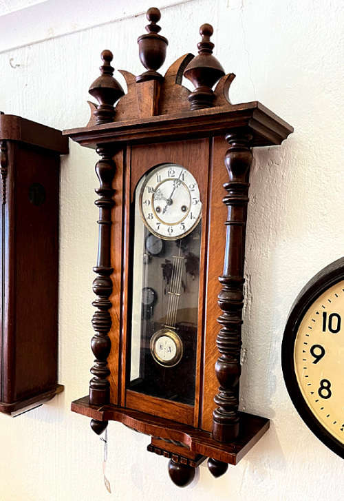 Antique Gustav Becker Wall Clock from late 1800`s, Chiming, 8 Days Winding