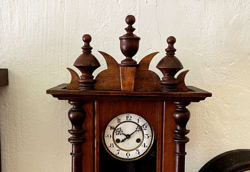 Antique Gustav Becker Wall Clock from late 1800`s, Chiming, 8 Days Winding