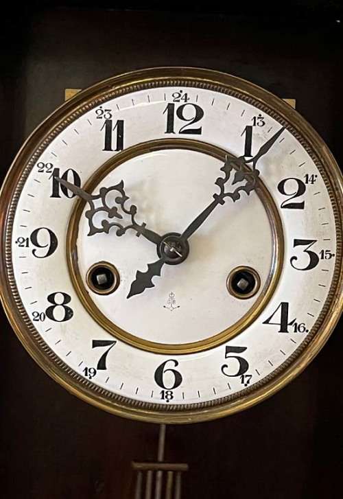Antique Gustav Becker Wall Clock from late 1800`s, Chiming, 8 Days Winding