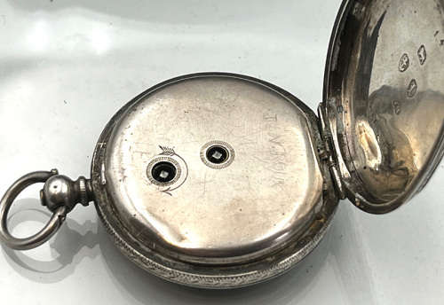 Antique Sterling Silver Case Key Wound Pocket Watch, 1885, Working