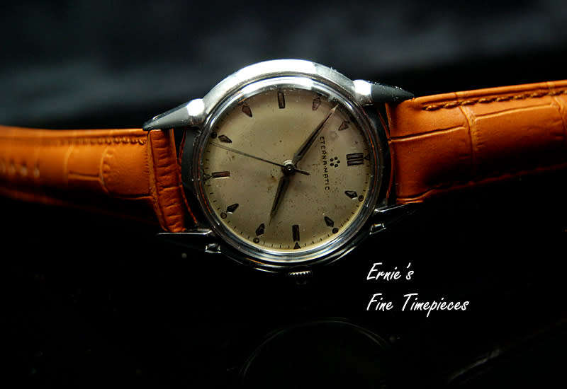 Vintage Eterna Matic Automatic Men's Watch, from 1956, Unusual Lugs, Serviced
