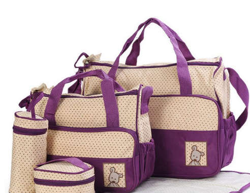 5 in 1 Multifunctional Baby Crossbody Bag Mother Diaper Bag