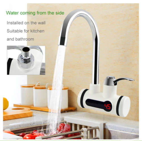 Kitchen Water Heater Tap Bathroom Instant Electric Heating Water Faucet with Shower