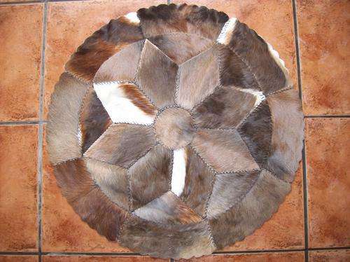 Tanned Blesbok Round hide rug