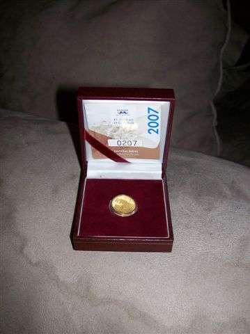 2007 R1 Afrikaner Gold Coin. (Scratched)