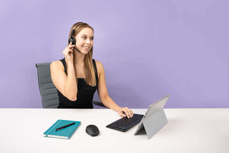 Go Work Pop On-Ear Wireless Headset | 50+ Hrs Playtime | Rotating Boom Mic