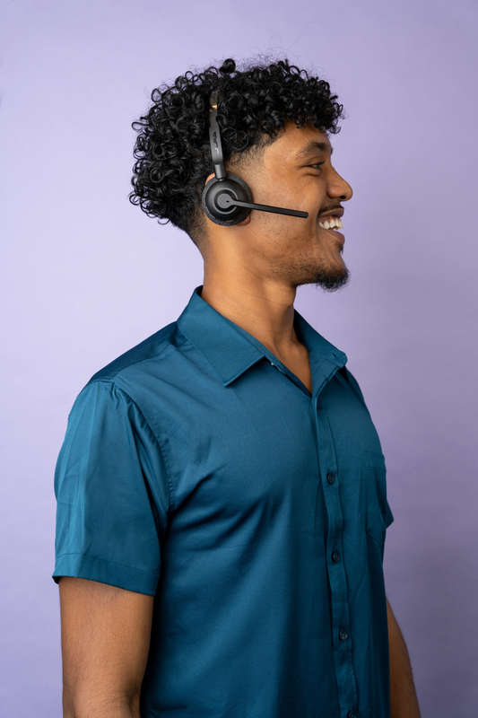 Go Work Pop On-Ear Wireless Headset | 50+ Hrs Playtime | Rotating Boom Mic