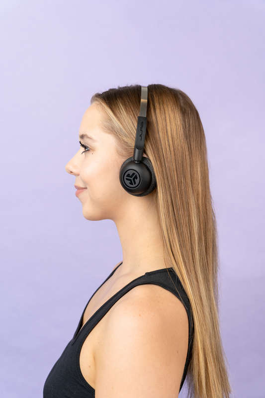 Go Work Pop On-Ear Wireless Headset | 50+ Hrs Playtime | Rotating Boom Mic