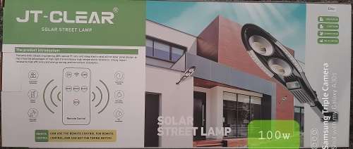 100W Solar Streetlamp motion sensor with remote iP66 6500K