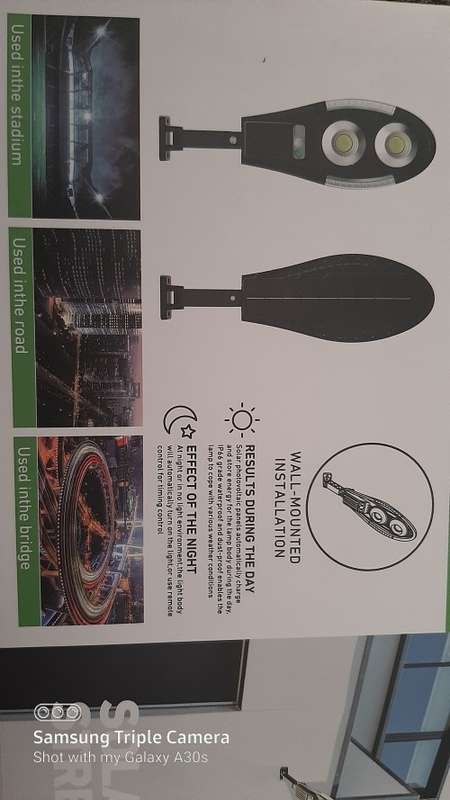 100W Solar Streetlamp motion sensor with remote iP66 6500K