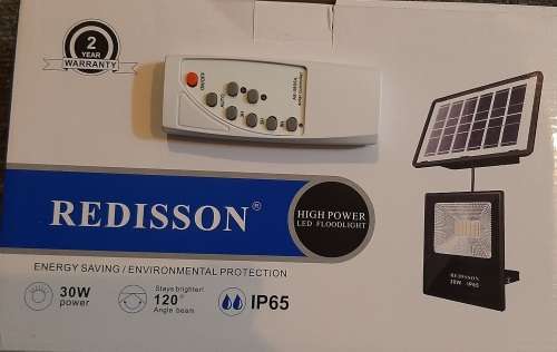 Redisson 30W solar floodlight, LED, with remote