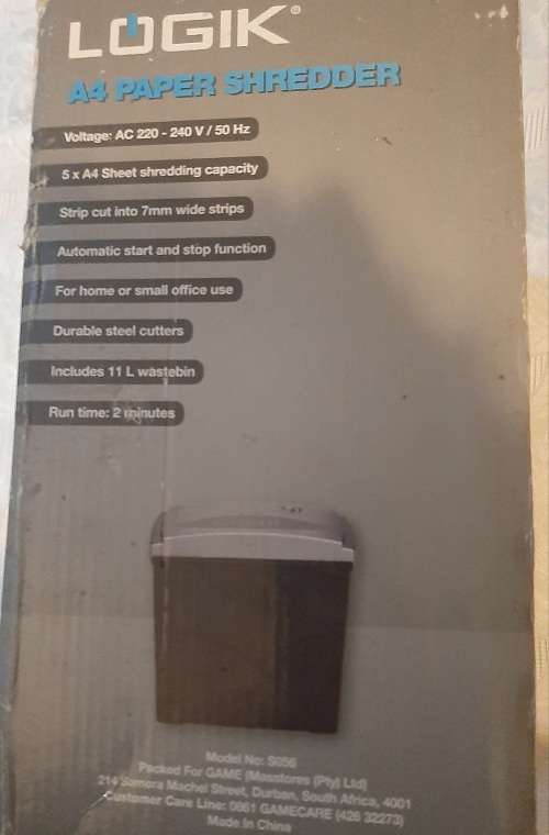 Logic A4 paper shredder