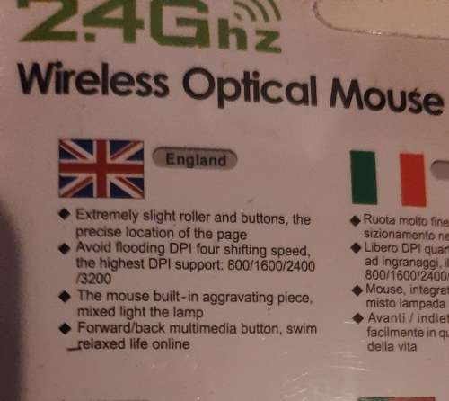 2.4G wireless mouse white