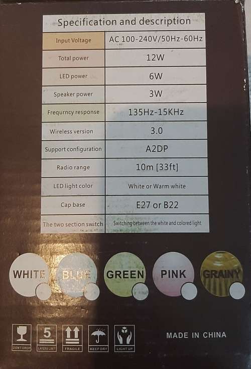 Music Bulb party ball disco light bluetooth