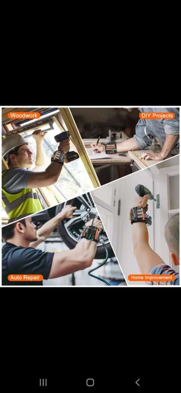 Magnetic Wrist band with pickup tool