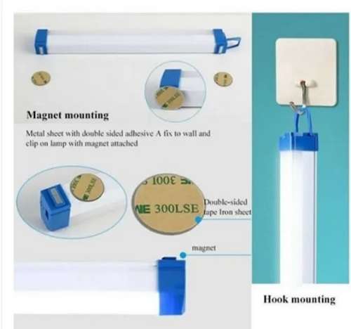 USB loadshedding emergency light magnetic lasts 10 hours 20w