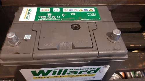 Willard 638 Battery 70Ah 550A 12V- used as demo/display battery only