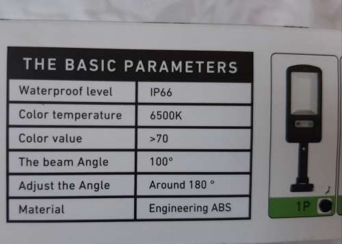 50W Solar Street Lamp, remote, motion sensor, brighter LED chip