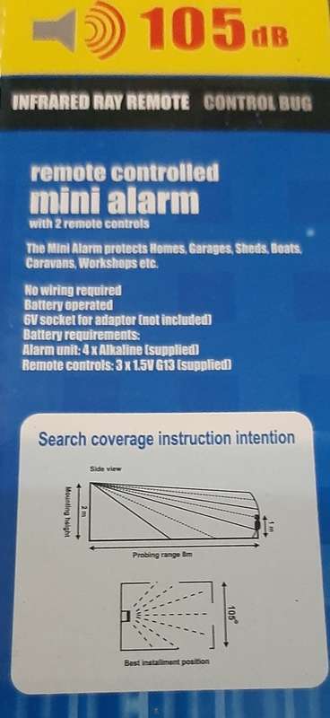 New technology Remote controlled alarm system with 2 remotes 105dB siren