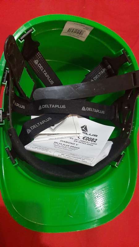 Deltaplus Safety Helmet Diamond V with Reflector- green