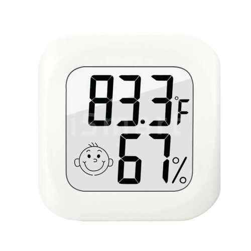 ISMART Thermometer Hygrometer Indoor Room Temperature Gauge with Smiley design, includes battery