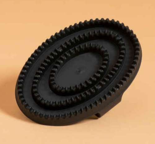 Horse riding flexible curry comb (large) - black