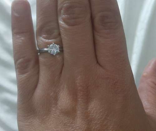 1 Carat Solitaire 6 Prong Engagement Ring Wedding Band Promise Ring