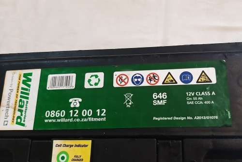Willard 646 SMF Battery 55Ah 12V (only used as demo/display)