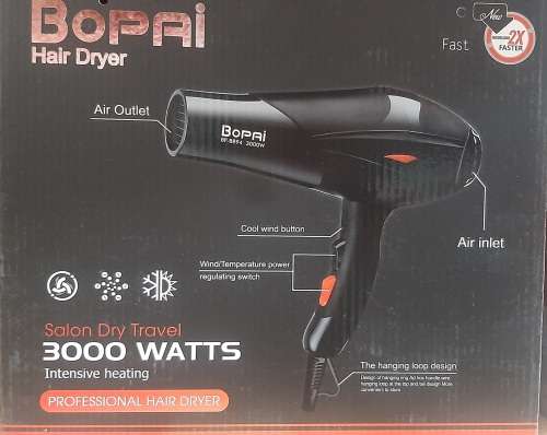 3000W Professional Hair dryer New Technology, 2 times faster, hanging loop design