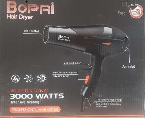 3000W Professional Hair dryer New Technology, 2 times faster, hanging loop design