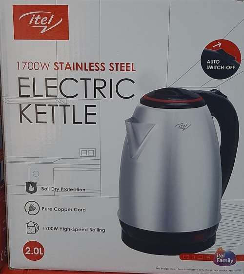*New* 1700W Cordless Stainless Steel Electric Kettle, 2.0L, 360° base,  power light indicator